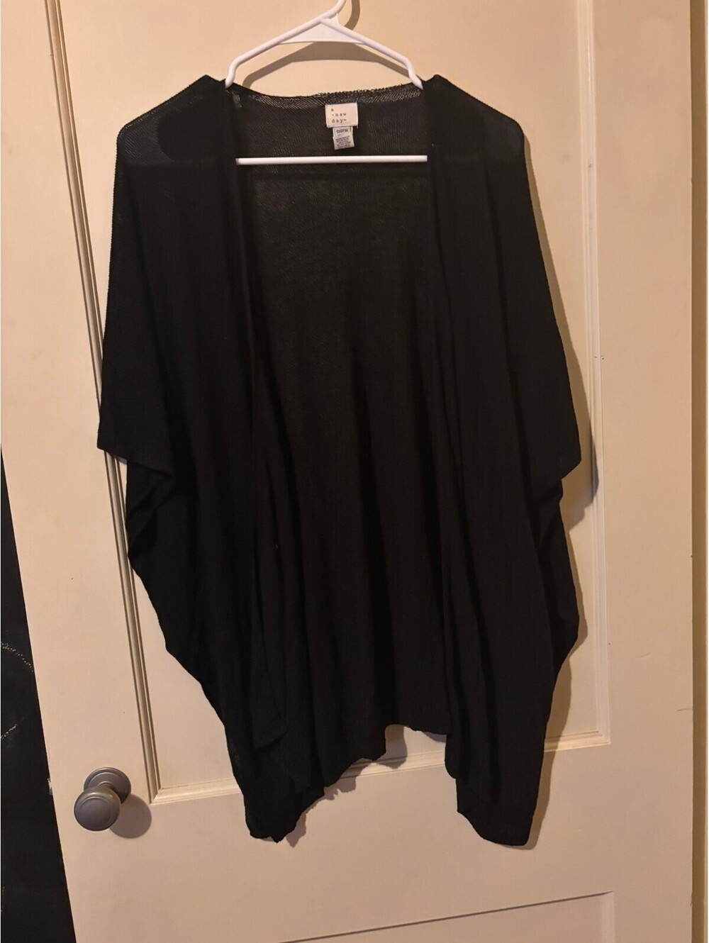 a new day Black Open Front Cardigan OSFM